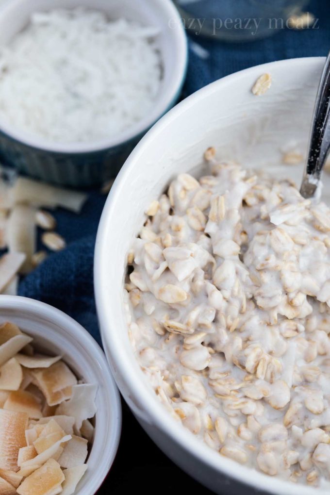 Protein Overnight Oats- Coconut Cream Pie