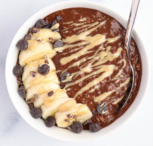 Banana Brownie Overnight Oats (GF)