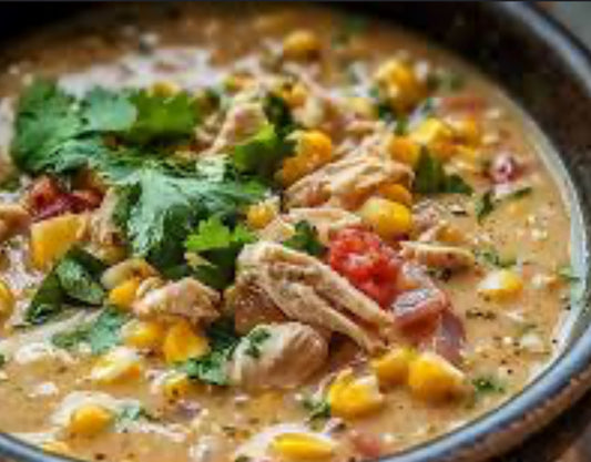 Summer Street Corn Chicken Chili with or without rice (GF)