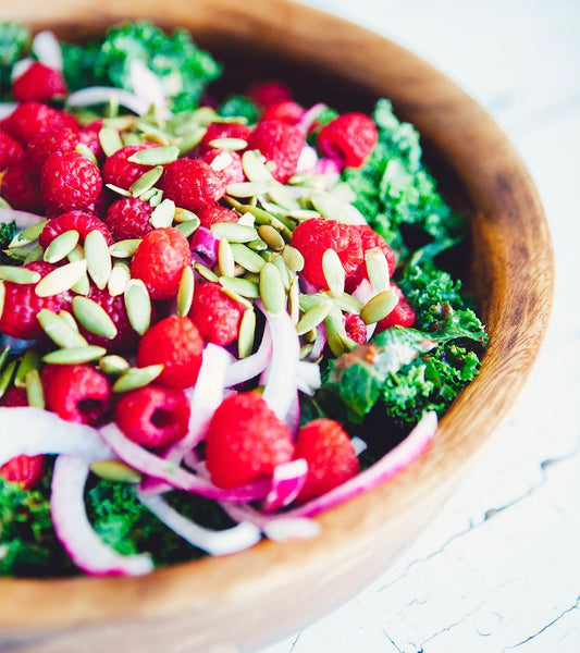 Organic Raspberry Mixed Greens Salad with or without Baked Chicken