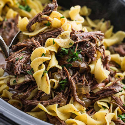 Shredded Sirloin over (GF) Noodles