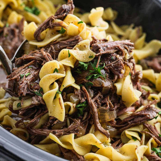 Shredded Sirloin over (GF) Noodles