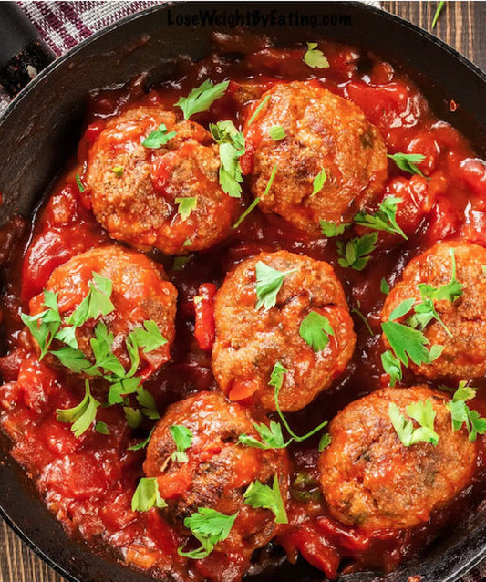 Family Lean & Mean Meatballs with Air Fried Potatoes