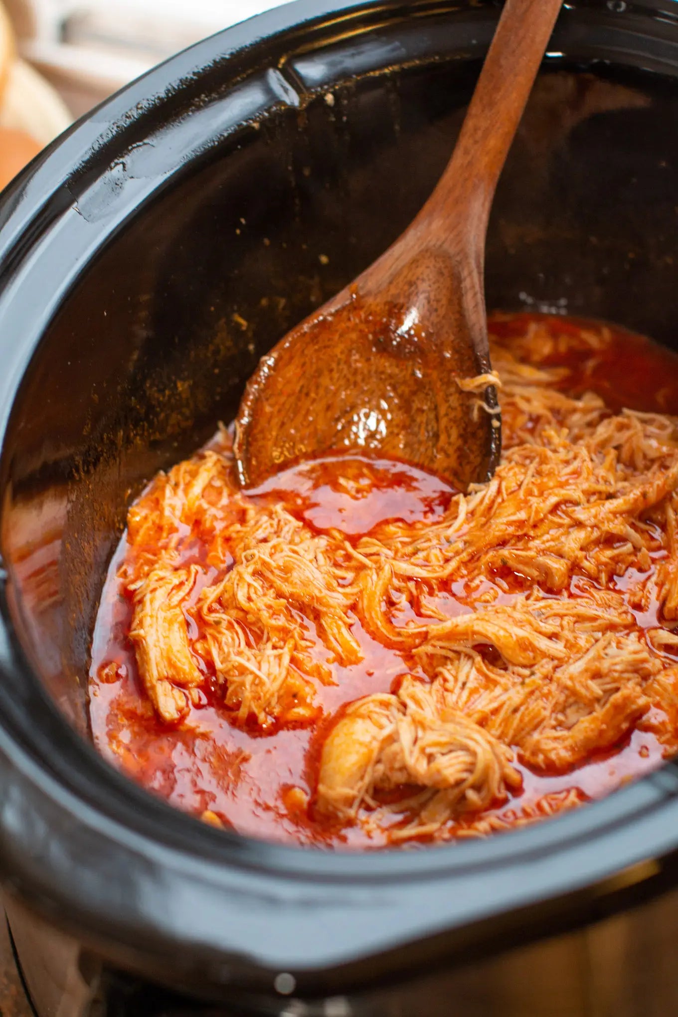 Slow Cooked Pulled Buffalo Chicken (GF)